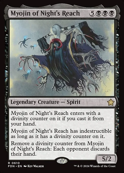 Myojin of Night's Reach, carta Magic di tipo Legendary Creature — Spirit illustrata da Kev Walker