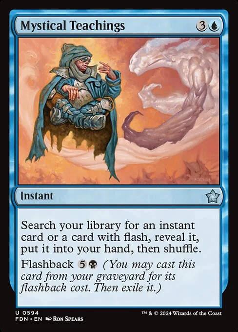 Mystical Teachings, carta Magic di tipo Instant illustrata da Ron Spears