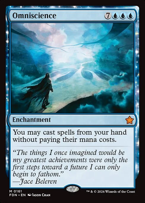 Omniscience, carta Magic di tipo Enchantment illustrata da Jason Chan
