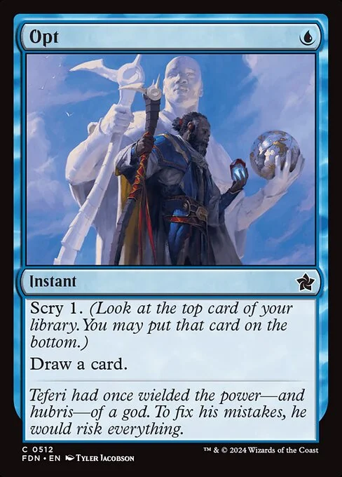 Opt, carta Magic di tipo Instant illustrata da Tyler Jacobson