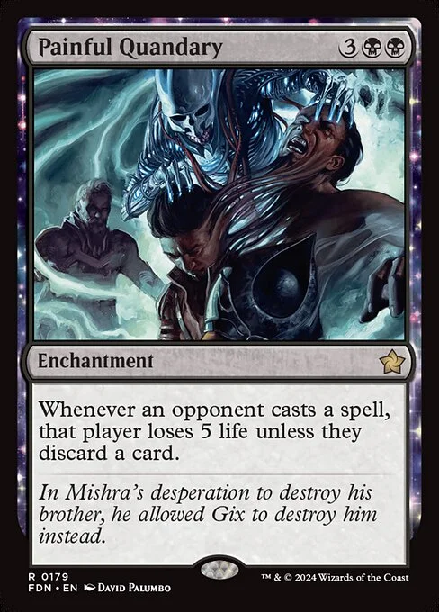 Painful Quandary, carta Magic di tipo Enchantment illustrata da David Palumbo
