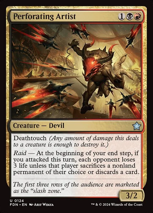 Perforating Artist, carta Magic di tipo Creature — Devil illustrata da Arif Wijaya
