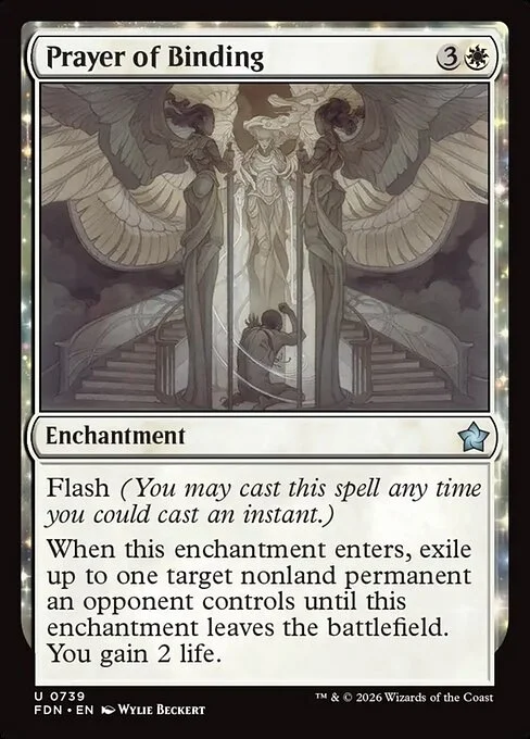 Prayer of Binding, carta Magic di tipo Enchantment illustrata da Wylie Beckert