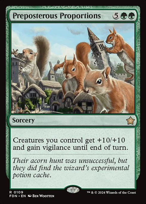 Preposterous Proportions, carta Magic di tipo Sorcery illustrata da Ben Wootten