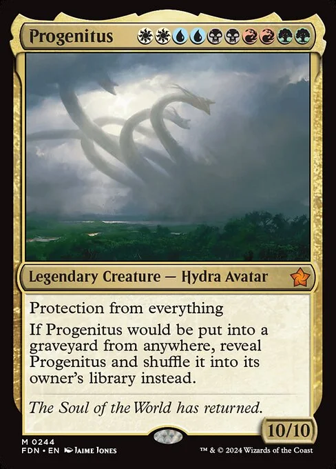 Progenitus, carta Magic di tipo Legendary Creature — Hydra Avatar illustrata da Jaime Jones