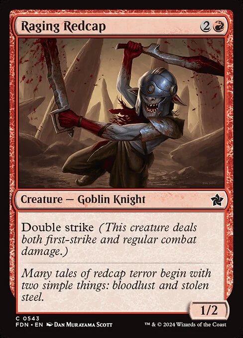 Raging Redcap, carta Magic di tipo Creature — Goblin Knight illustrata da Dan Murayama Scott