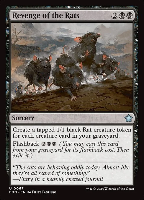 Revenge of the Rats, carta Magic di tipo Sorcery illustrata da Filipe Pagliuso
