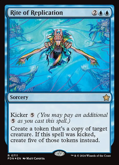 Rite of Replication, carta Magic di tipo Sorcery illustrata da Matt Cavotta