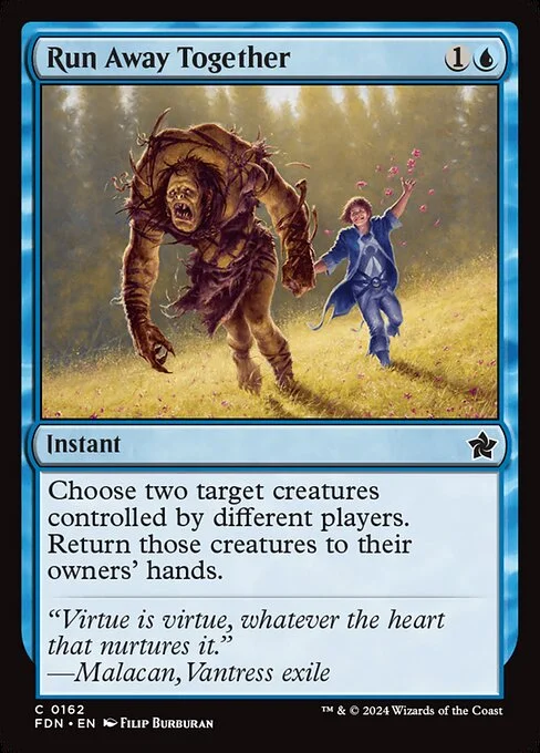 Run Away Together, carta Magic di tipo Instant illustrata da Filip Burburan