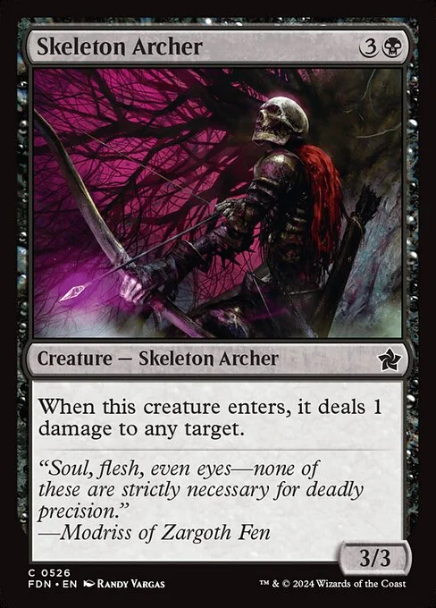 Skeleton Archer, carta Magic di tipo Creature — Skeleton Archer illustrata da Randy Vargas