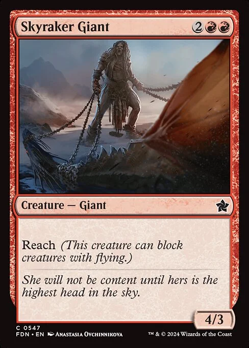 Skyraker Giant, carta Magic di tipo Creature — Giant illustrata da Anastasia Ovchinnikova