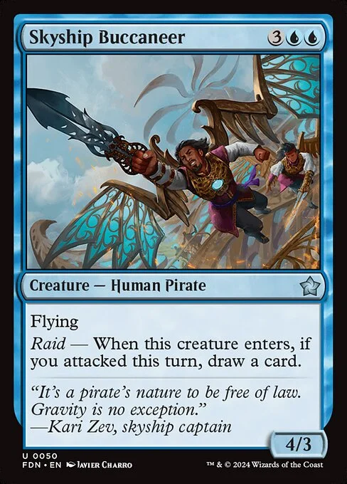 Skyship Buccaneer, carta Magic di tipo Creature — Human Pirate illustrata da Javier Charro