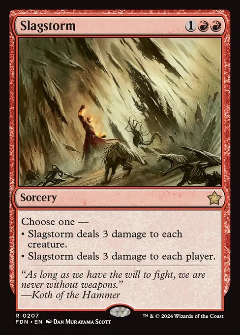 Slagstorm, carta Magic di tipo Sorcery illustrata da Dan Murayama Scott