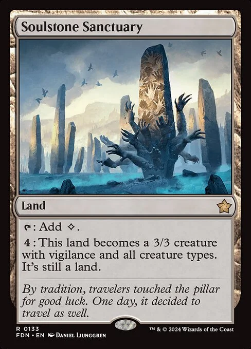 Soulstone Sanctuary, carta Magic di tipo Land illustrata da Daniel Ljunggren