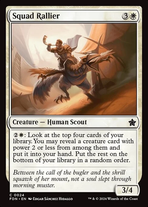 Squad Rallier, carta Magic di tipo Creature — Human Scout illustrata da Edgar Sánchez Hidalgo
