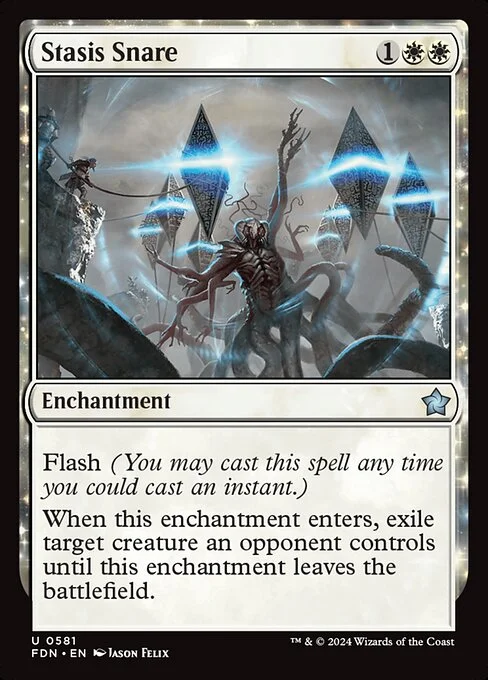 Stasis Snare, carta Magic di tipo Enchantment illustrata da Jason Felix