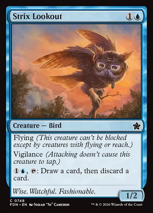 Strix Lookout, carta Magic di tipo Creature — Bird illustrata da Josiah "Jo" Cameron