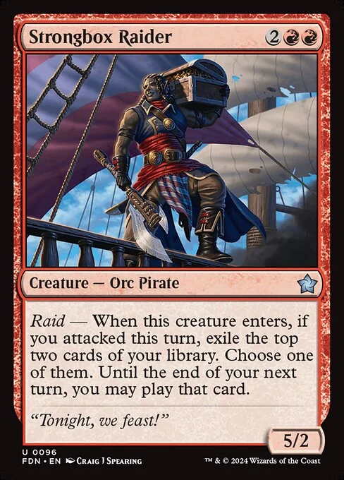 Strongbox Raider, carta Magic di tipo Creature — Orc Pirate illustrata da Craig J Spearing