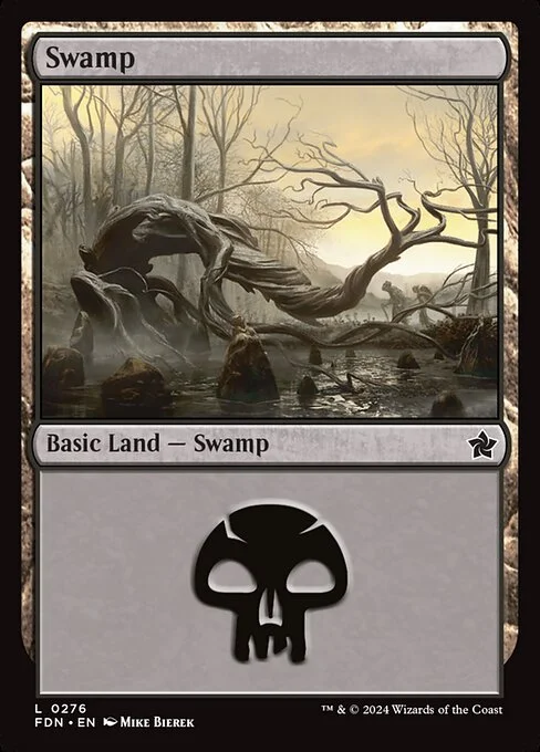 Swamp, carta Magic di tipo Basic Land — Swamp illustrata da Mike Bierek
