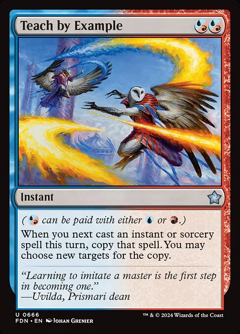 Teach by Example, carta Magic di tipo Instant illustrata da Johan Grenier