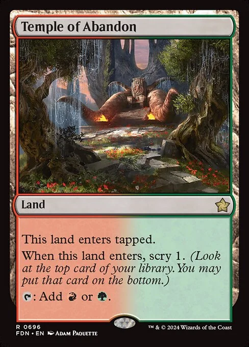 Temple of Abandon, carta Magic di tipo Land illustrata da Adam Paquette