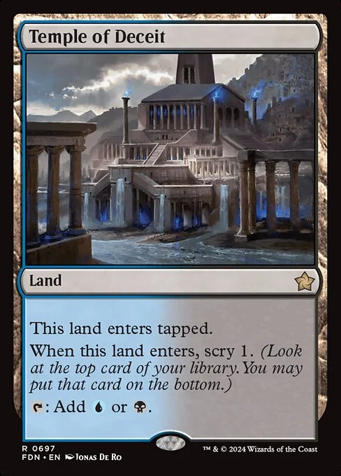 Temple of Deceit, carta Magic di tipo Land illustrata da Jonas De Ro
