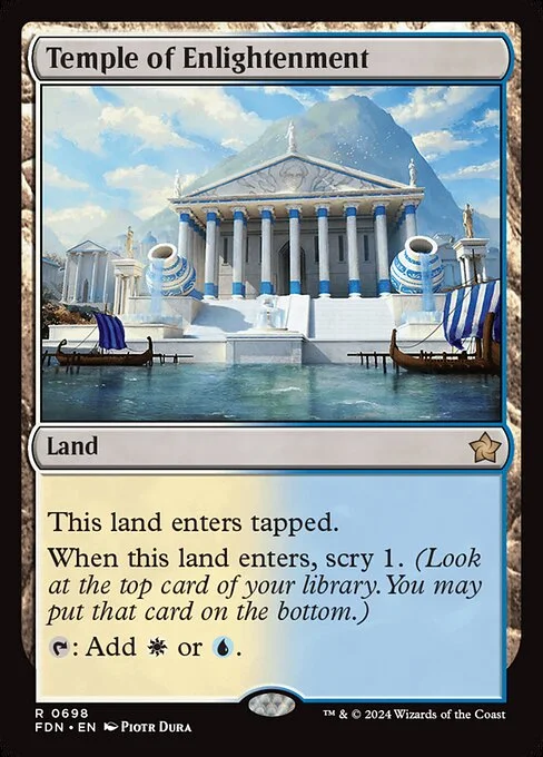 Temple of Enlightenment, carta Magic di tipo Land illustrata da Piotr Dura