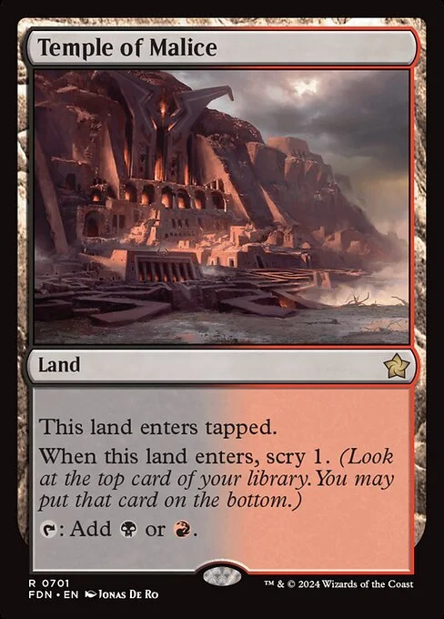 Temple of Malice, carta Magic di tipo Land illustrata da Jonas De Ro