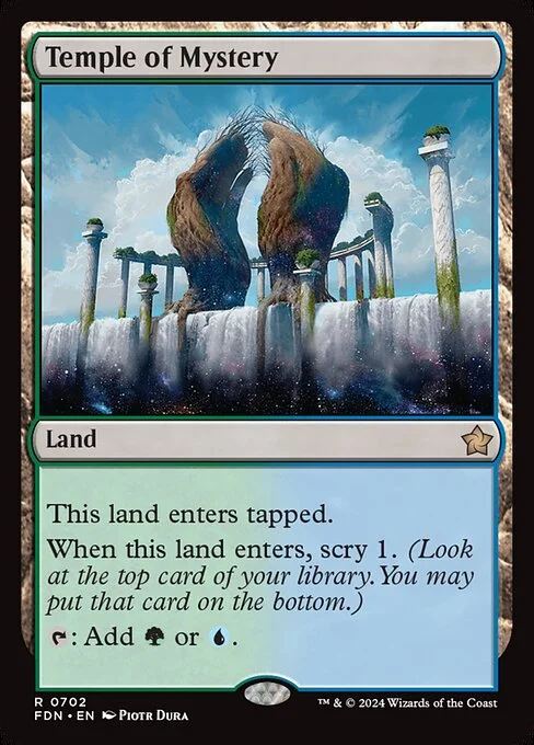 Temple of Mystery, carta Magic di tipo Land illustrata da Piotr Dura