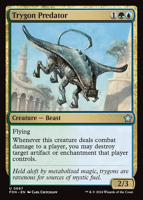 Trygon Predator, carta Magic di tipo Creature — Beast illustrata da Carl Critchlow