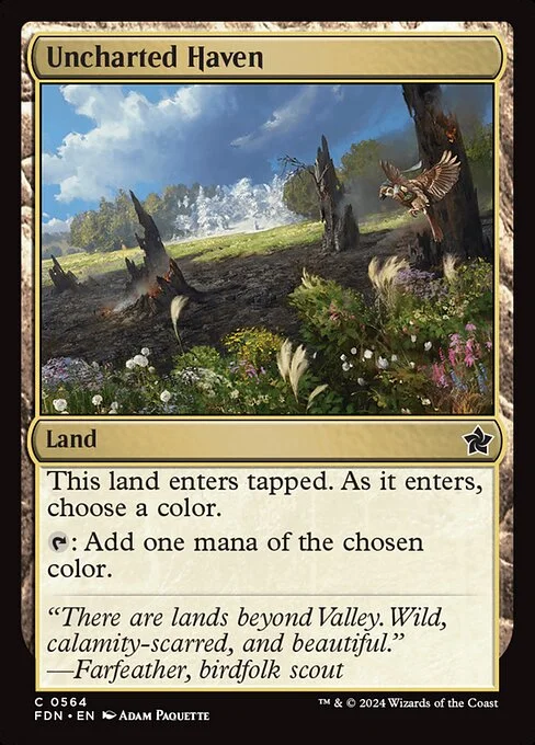 Uncharted Haven, carta Magic di tipo Land illustrata da Adam Paquette
