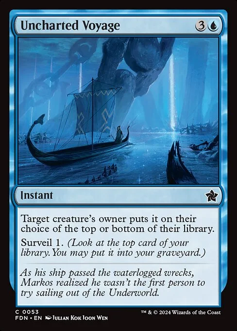 Uncharted Voyage, carta Magic di tipo Instant illustrata da Julian Kok Joon Wen
