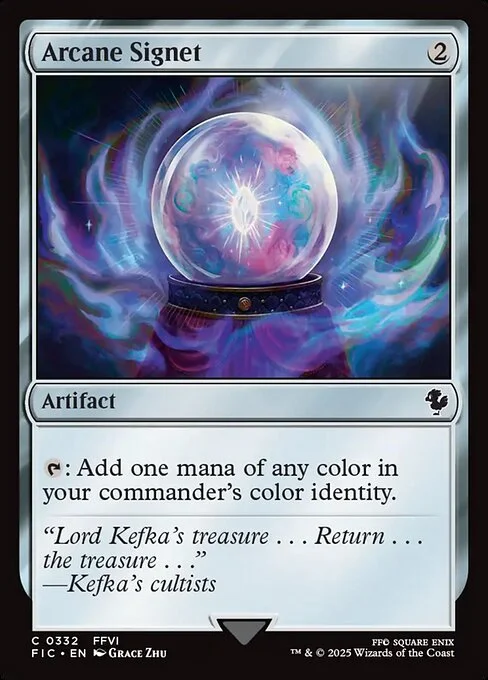 Arcane Signet, carta Magic di tipo Artifact illustrata da Grace Zhu