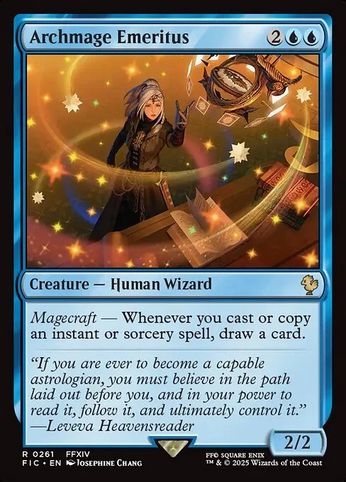 Archmage Emeritus, carta Magic di tipo Creature — Human Wizard illustrata da Josephine Chang