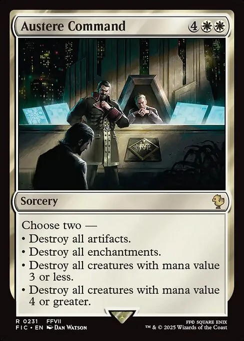 Austere Command, carta Magic di tipo Sorcery illustrata da Dan Watson
