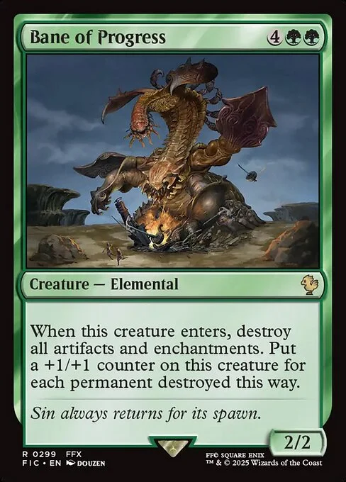 Bane of Progress, carta Magic di tipo Creature — Elemental illustrata da Douzen