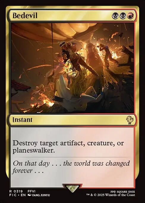 Bedevil, carta Magic di tipo Instant illustrata da Fang Xinyu