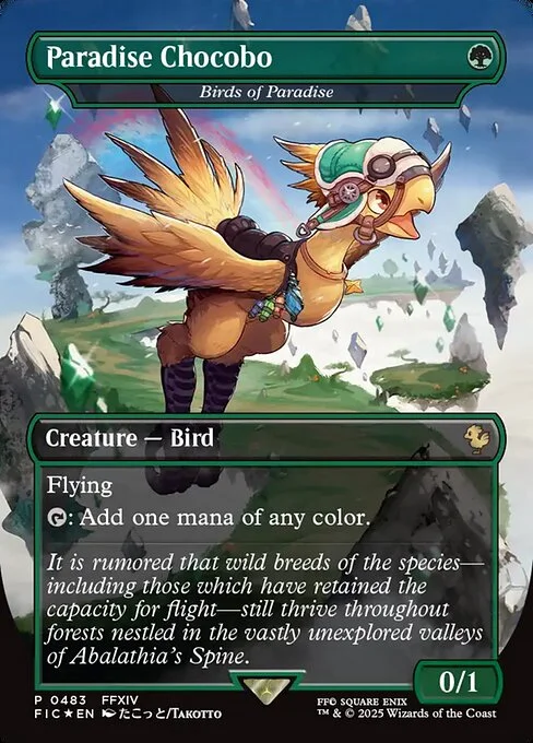 Birds of Paradise, carta Magic di tipo Creature — Bird illustrata da Takotto