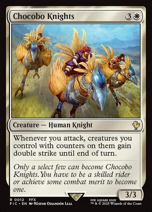Chocobo Knights, carta Magic di tipo Creature — Human Knight illustrata da Néstor Ossandón Leal