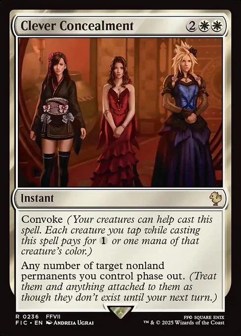 Clever Concealment, carta Magic di tipo Instant illustrata da Andreia Ugrai