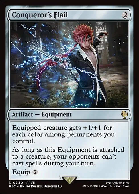 Conqueror's Flail, carta Magic di tipo Artifact — Equipment illustrata da Russell Dongjun Lu