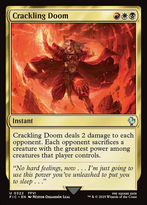 Crackling Doom, carta Magic di tipo Instant illustrata da Néstor Ossandón Leal