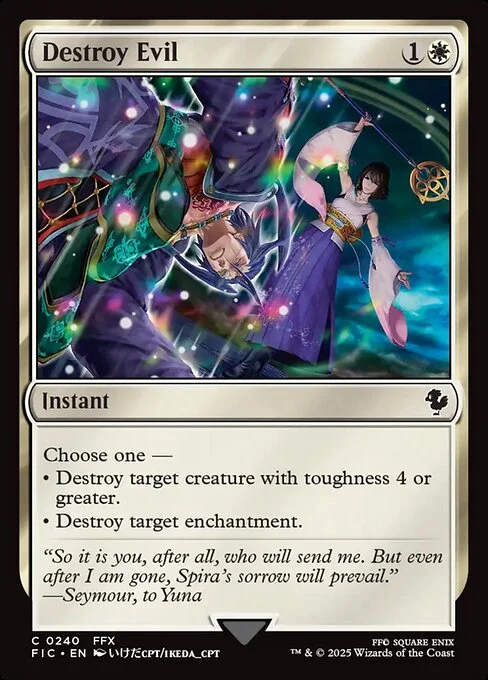 Destroy Evil, carta Magic di tipo Instant illustrata da ikeda_cpt