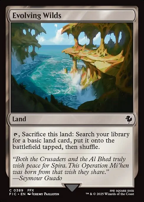 Evolving Wilds, carta Magic di tipo Land illustrata da Jeremy Paillotin