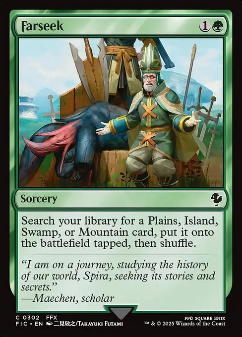 Farseek, carta Magic di tipo Sorcery illustrata da Takayuki Futami