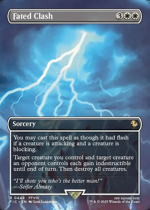 Fated Clash, carta Magic di tipo Sorcery illustrata da Lius Lasahido