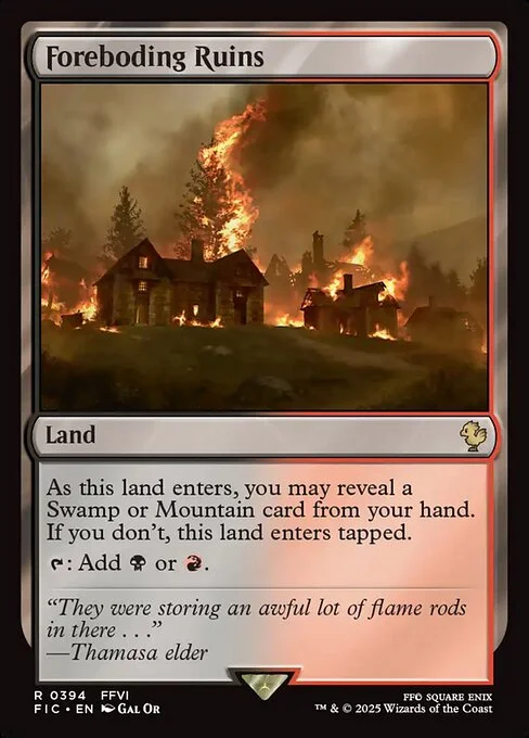 Foreboding Ruins, carta Magic di tipo Land illustrata da Gal Or