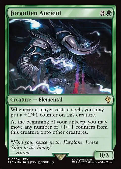Forgotten Ancient, carta Magic di tipo Creature — Elemental illustrata da Esuthio