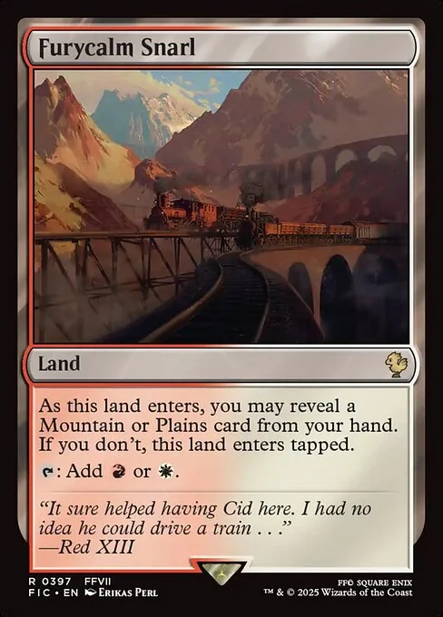 Furycalm Snarl, carta Magic di tipo Land illustrata da Erikas Perl
