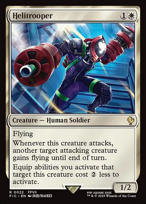 Helitrooper, carta Magic di tipo Creature — Human Soldier illustrata da HAIKEI